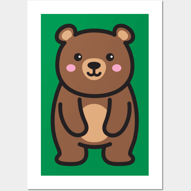 Baby Bear Wall Art by yellowline